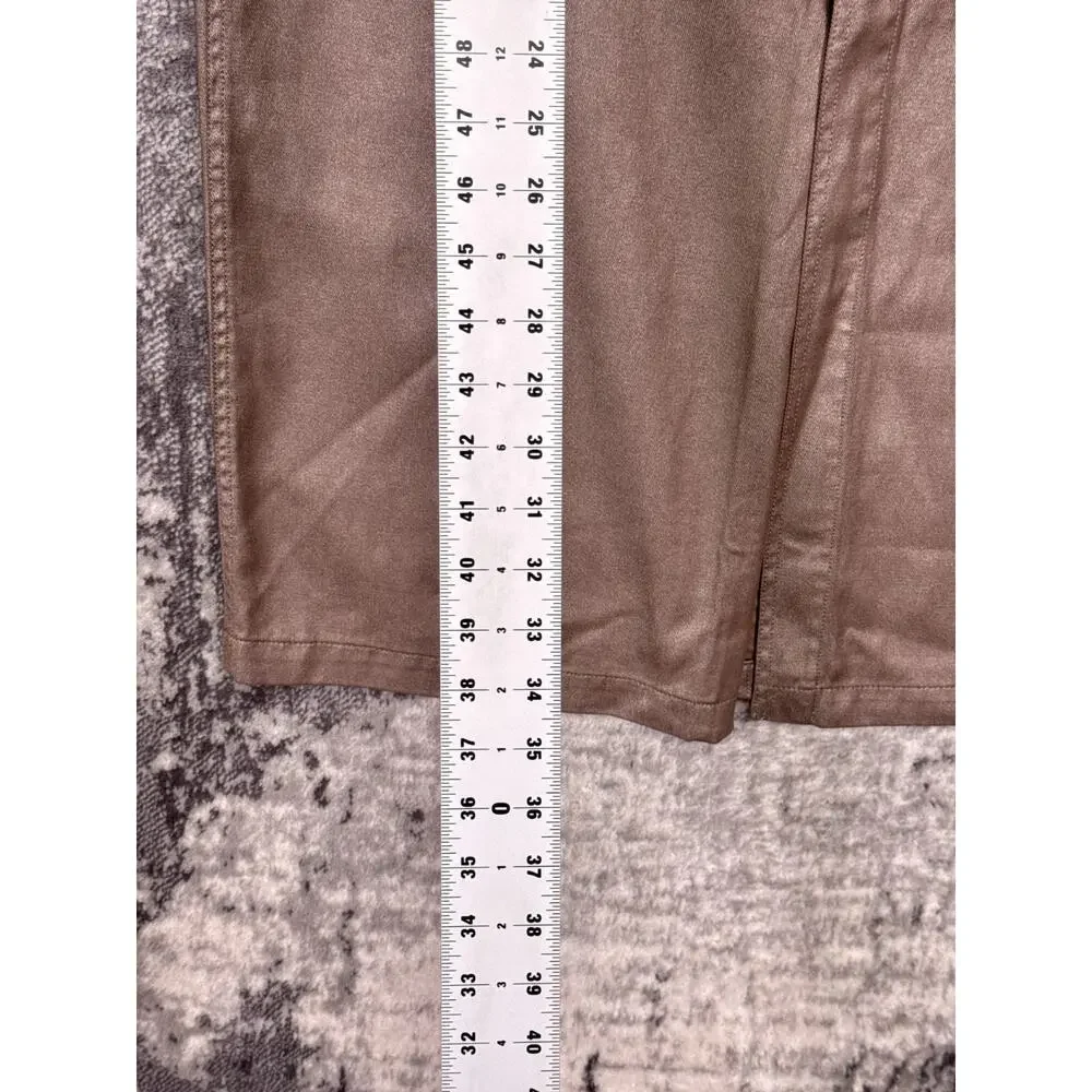 Banana Republic Pearl Metallic Denim Maxi Skirt 18 Womens